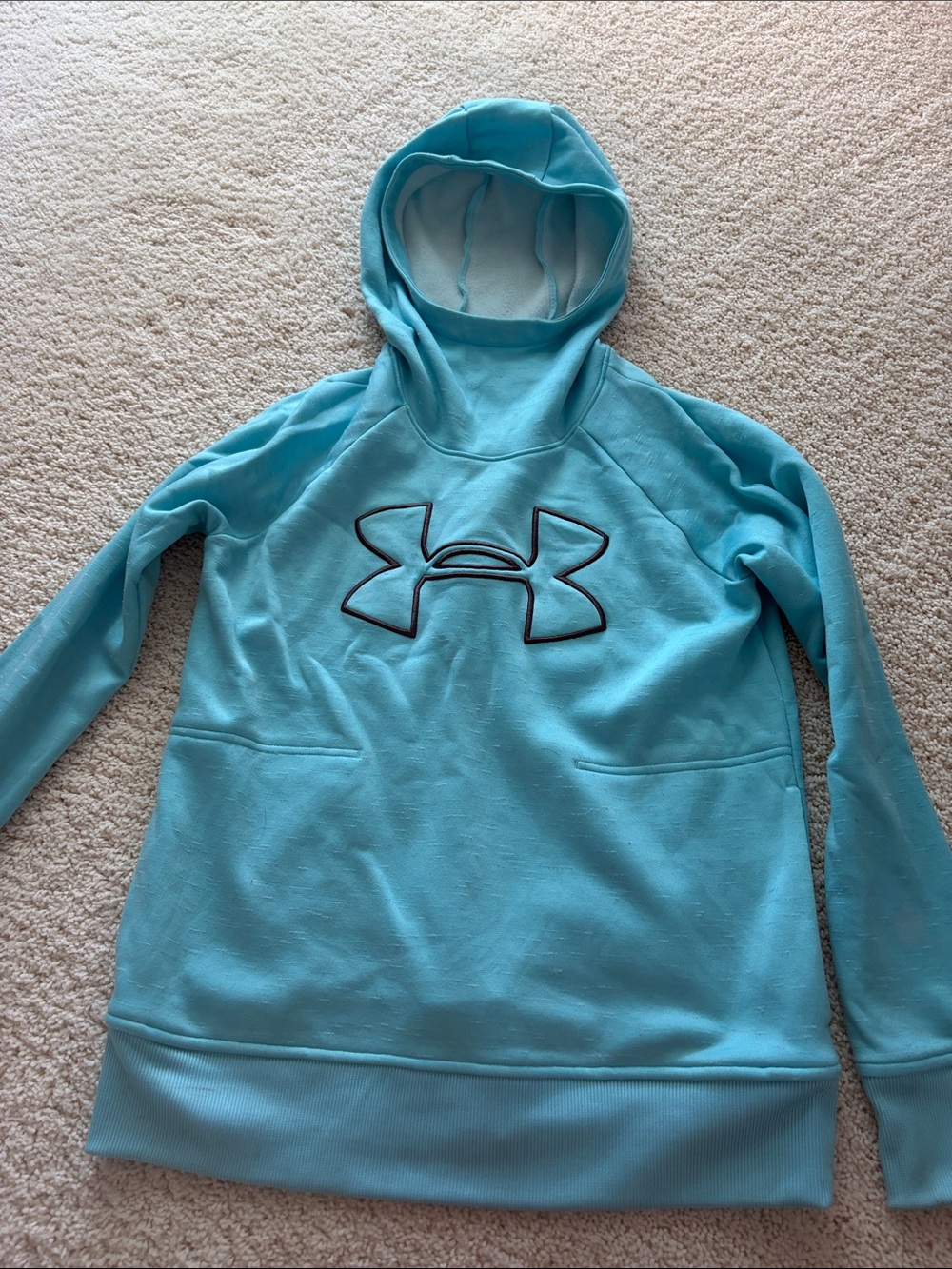 Under Armour Teal Pullover Hoodie with Logo